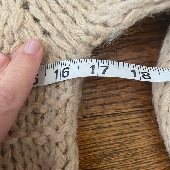 Berretti Knit Cardigan Sweater Italian Wool Mohair Beige Size Small - Picture 6 of 12